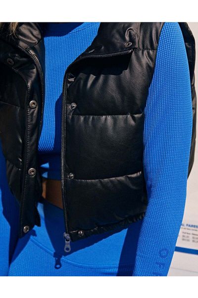 AMERICAN EAGLE OFFLINE By Aerie Real Luxe Faux Leather Vest