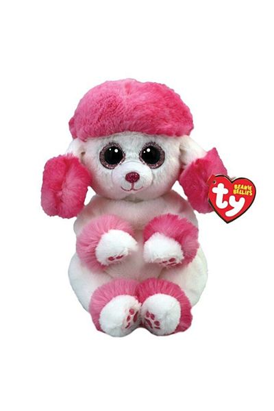 TY Beanie Boos Mega Heartly - بودل بينك/بطن أبيض Reg