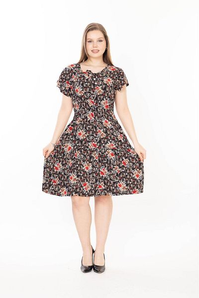 mervemoda Rochie de vara dama cu maneca scurta