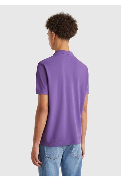 United Colors of Benetton Tricou polo mov cu mânecă scurtă pentru bărbați