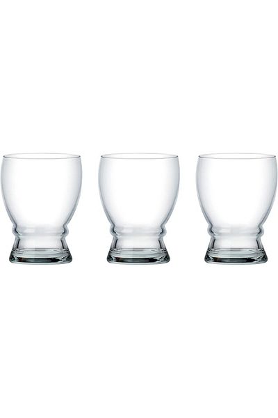 Ocean Hansa Rock Glass Set of 3, 300ml-Double Rock Lowball Water Whiskey Old Fashioned Scotch Glass