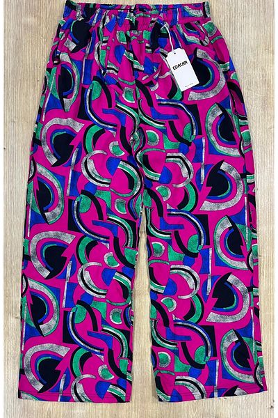 Edacan Women's Wide Leg Oversize Woven Trousers with Pockets