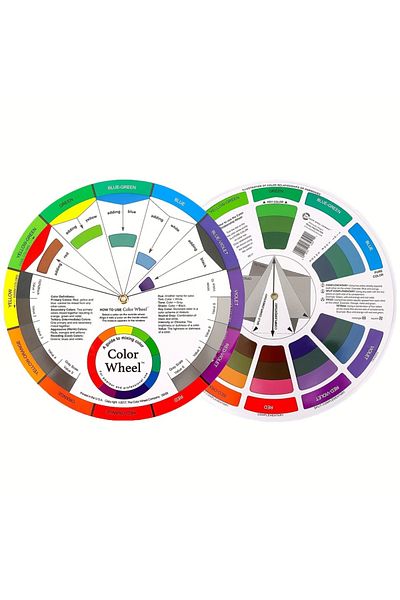 Choice 9.05inch Creative Color Wheel, Paint Mixing Learning Guide Art Class Teaching Tool For Makeup Blendi
