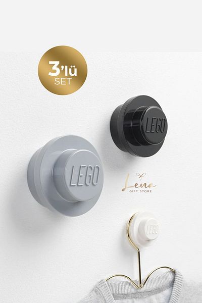 Lena Gift Store Lego 3-piece Colorful Wall Hanging Clothes and Hanging Bracket for Kids and Baby Room