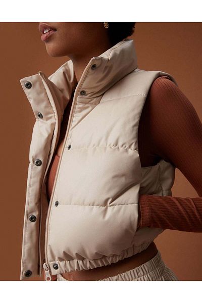 AMERICAN EAGLE OFFLINE By Aerie Real Luxe Faux Leather Vest