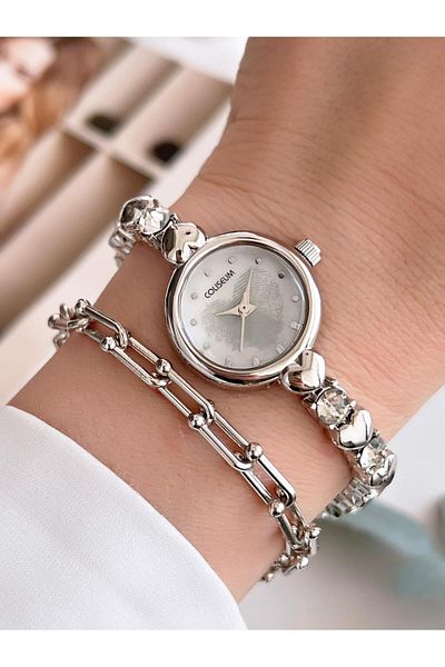 Coliseum   Vintage Serial Stone Wristwatch and Bracelet (Cl8745.C04)