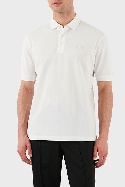 Armani Exchange Ανδρικό μπλουζάκι με λαιμόκοψη πόλο - 100% βαμβάκι, κανονική εφαρμογή XM 000330   AF10366 U
