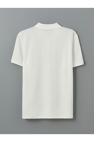 LC Waikiki Ανδρικό μπλουζάκι LCW Vision Ecru Polo Neck