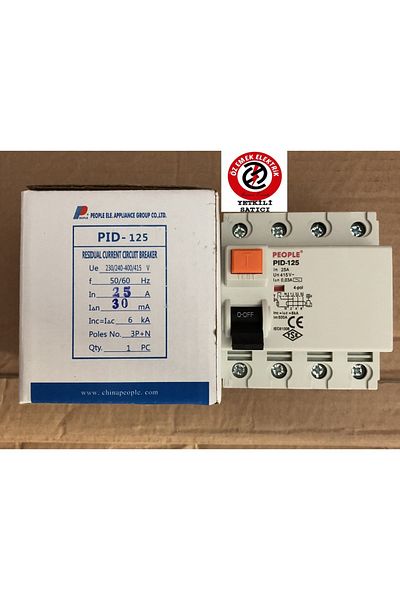 ÖZEMEK الناس 4X25A 300MA تسرب الحريق حماية التيار التتابع 6KA