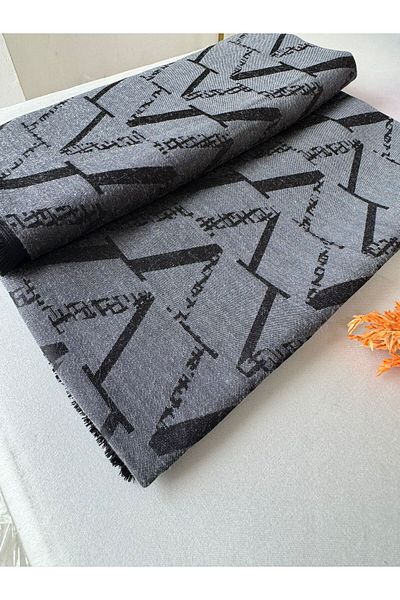 Oxygen Scarfs V Pattern Double Sided Cashmere Silk Shawl 44117