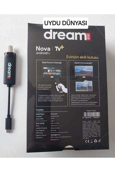 Dreamstar Nova 4K Google Licensed Android Tv Box + Dreamstar Type-C Dvbs Tuner