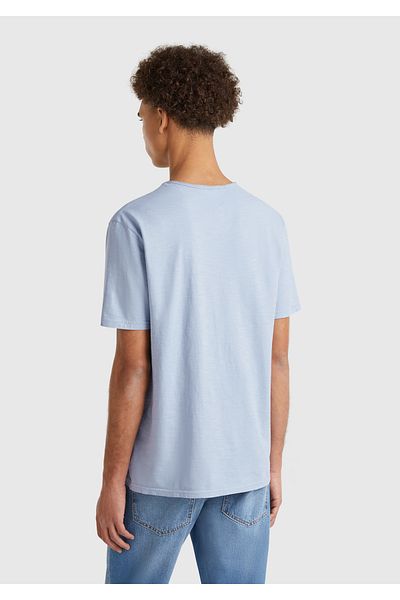 United Colors of Benetton Ανδρικό μπλουζάκι με ανοιχτό μπλε λαιμόκοψη