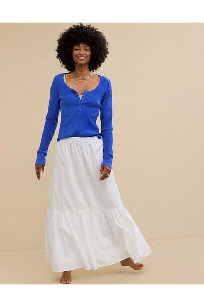 AMERICAN EAGLE Aerie Essential Henley Layering T-shirt