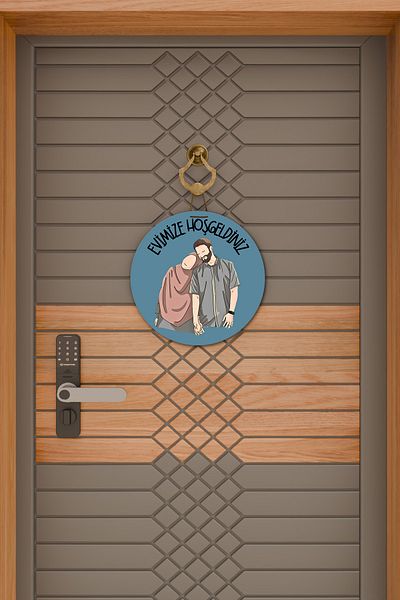 Dormot Home Modern Wooden Blue House Gate and Susu