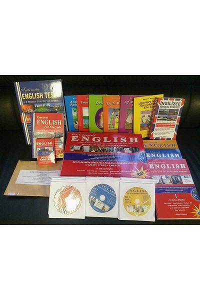 Beşir Kitabevi 60 Course Online English Learning Set with 6 Month Interactive Course (12 Books-17 Dvd-8 Cd)