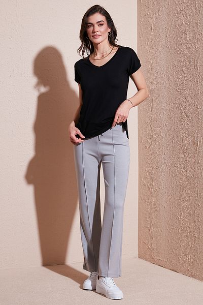 Lela Ψηλόμεσο Φαρδύ Πόδι Φαρδύ Παντελόνι Slim Fit - ΦΟΥΤΕΡ 5866078