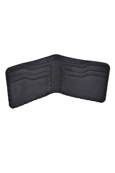 Deri Expres Genuine Leather Classic Natural Handcrafted Navy Blue Men's Wallet Vintage