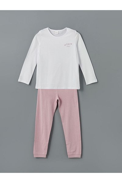 LC Waikiki New Season Crew Neck Girls Pajama Set - S5L481Z4
