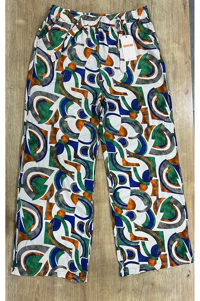 Edacan Women's Wide Leg Oversize Woven Trousers with Pockets