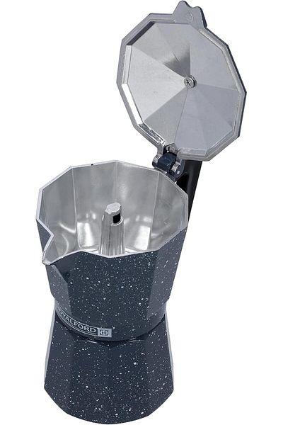 ROYALFORD 450ml Aluminum Espresso Coffee Maker – Stay Cool Handle, Gas & Electric Stove Compatible