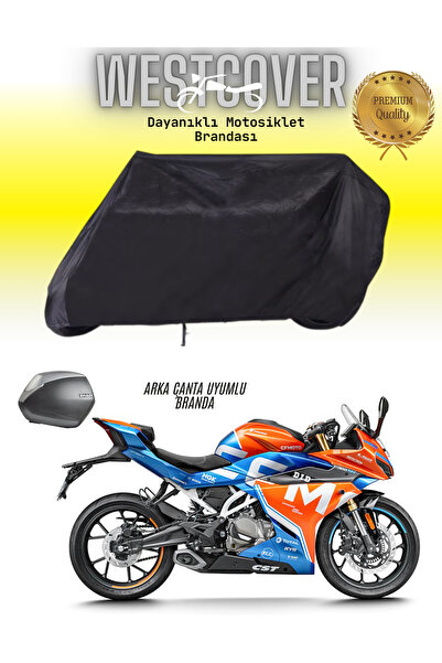 WestCover Cf Moto 250Sr Rear Bag Compatible Black Motorcycle Tarpaulin, Cover