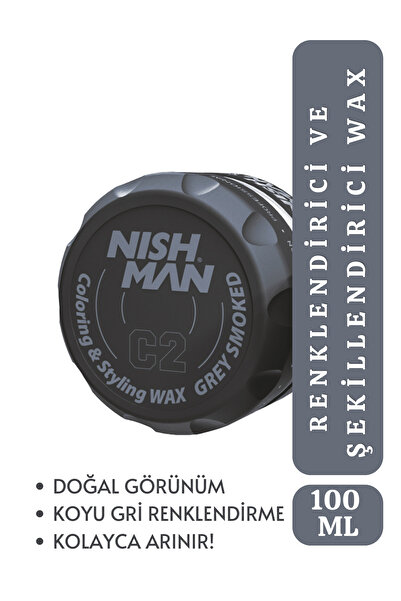 NISHMAN C2 Saç Şekillendirici Beyaz Kapatıcı Wax / % 70 Doğal Beyaz Kapama 100 Ml