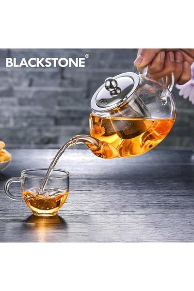 Blackstone Doublewall Teapot Sset W/Stand TP213 1LTR and Free Tea Strainer