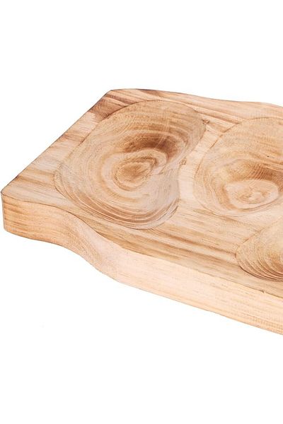 AKDC Wooden Tray 20Cm X 35Cm X 3Cm Wooden Colour