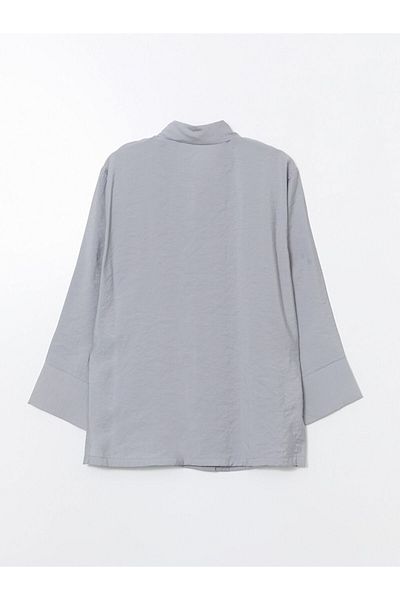 LC Waikiki Lcw Modest Grey Modal Blended Women's Shirt Tunic