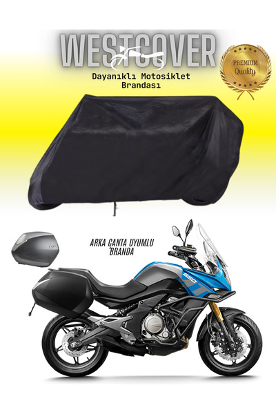 WestCover غطاء خلفي متوافق مع CF Moto 650MT، مشمع أسود للدراجات النارية