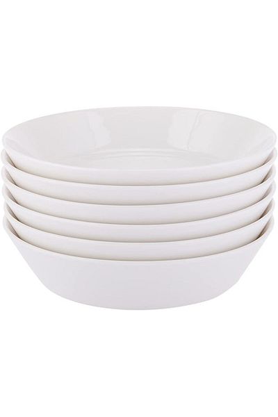 AKDC Swallow 7-Piece Serving Plate Set with Stand, White – For Guests & Personal Use