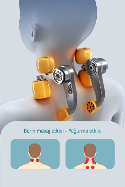 wimi Şarjlı Ovmalı Isıtmalı İnsan Eli Yoğurma Hisli Omuz Boyun Masaj Aleti