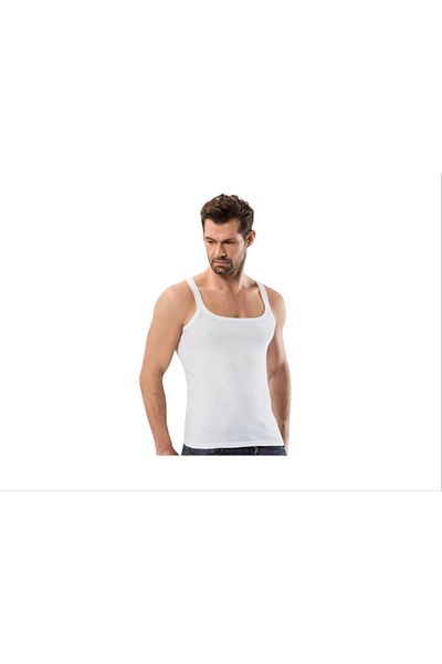 XORVİO Men's Cotton Stylish Quality Square Collar Rope Strap Undershirt Lycra Super Soft