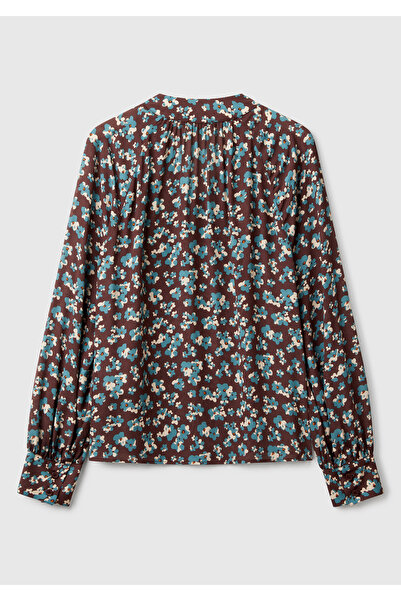 United Colors of Benetton Γυναικεία Καφέ Μπλούζα Raglan με λαιμόκοψη 100% Viscose