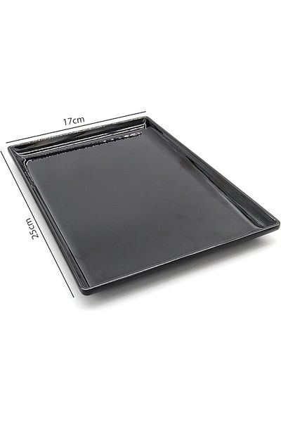 Winds Trading Dynasty Black Melamine Serving Tray (25x17) –BPA-Free, Sleek Finish for Food & Snacks