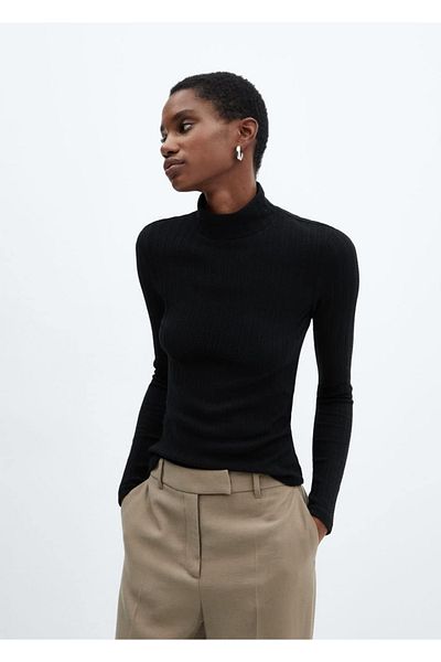 MANGO Woman Woven T-Shirt