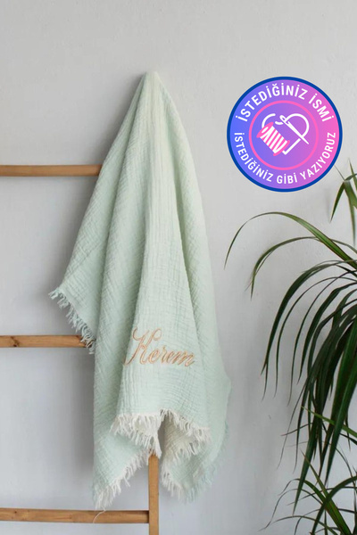 tinykiddesign Müslin Püsküllü 4 Katlı Müslin Battaniye Pamuk Müslin Istediğin...