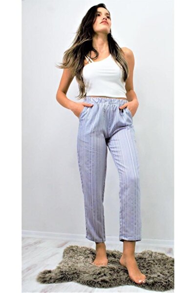 Pasaklı Giyim Жіночі штани з кишенями, еластичним поясом, прямими штанинами та подвійними манжетами, зручні літні штани 3277200