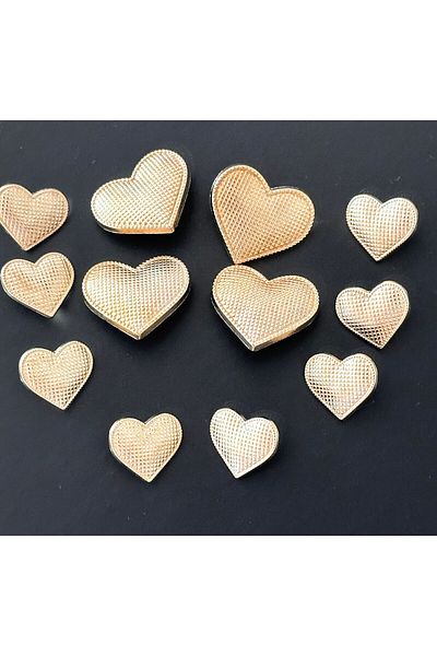 ODDA TASARIM ATÖLYESİ Light Gold Blazer and Heart Model Design Jacket Set