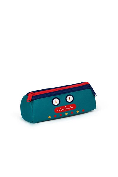 Coral High Τσάντα μολυβιού Coral High 22324 Navy Blue Robot με μοτίβο τριών διαμερισμάτων