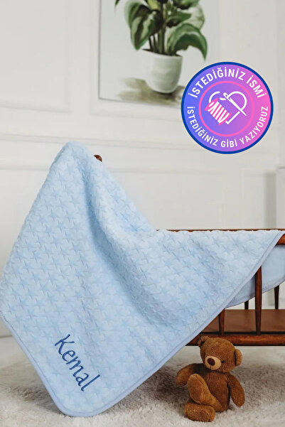 tinykiddesign Bebek Ve Çocuk Battaniyesi Peluş Mavi Büyük Battaniye Istediğin...
