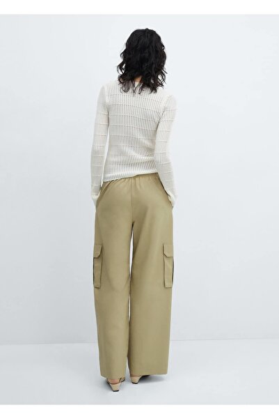 MANGO Woman Beli elastik kargo pantolon