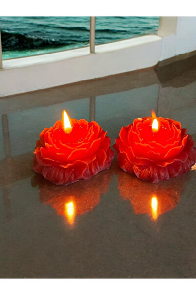 DioTe Dekoratif 2'li Şakayık Mum Seti