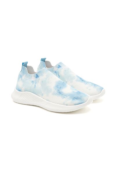 Desa Tenis de damă, albastru, cu modele, șosete