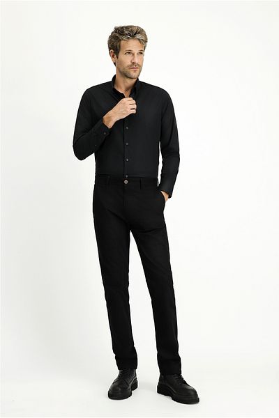 Kiğılı Long Sleeve Slim Fit Slim Fit Cotton Classic Shirt