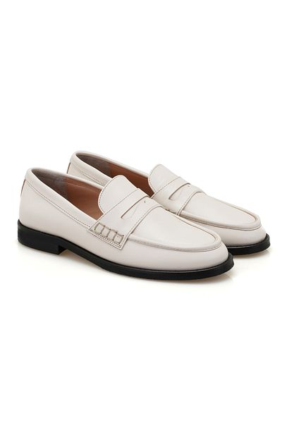 Desa Women's Ecru Leather Loafer