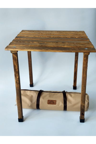 JOYFULL TURTLE Joyfull Turtle 48x48x50 Cm Ahşap Katlanır Rulo Kamp, Piknik, B...