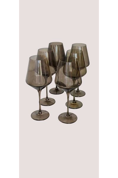 P H Panayır Home Smoked -Black Coffee Side Soft Drink Water Cup Set Goblet Set