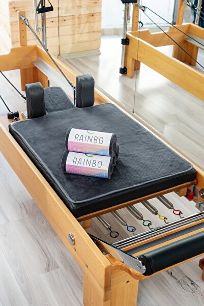 RAINBO Antibakteriyel Antrasit Pilates Reformer Havlusu, Nonslip Reformer Towel, Kaydırmaz Reformer Havlusu