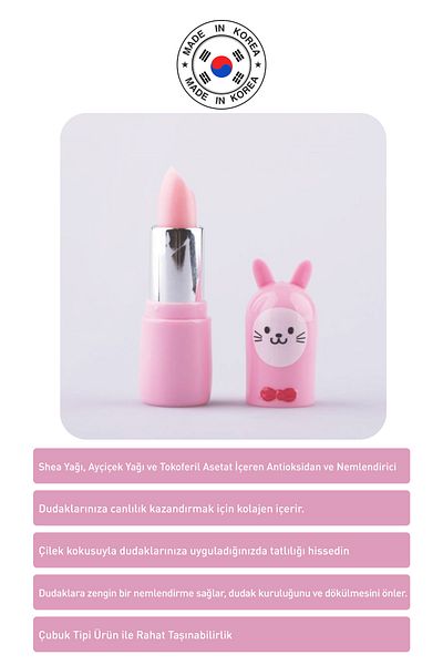 Quret Korea Strawberry Collagen Lip Balm